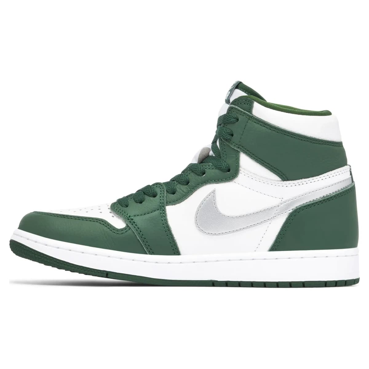 Air Jordan 1 High Gorge Green. Vista 2 del modelo. Imagen de catálogo del producto.