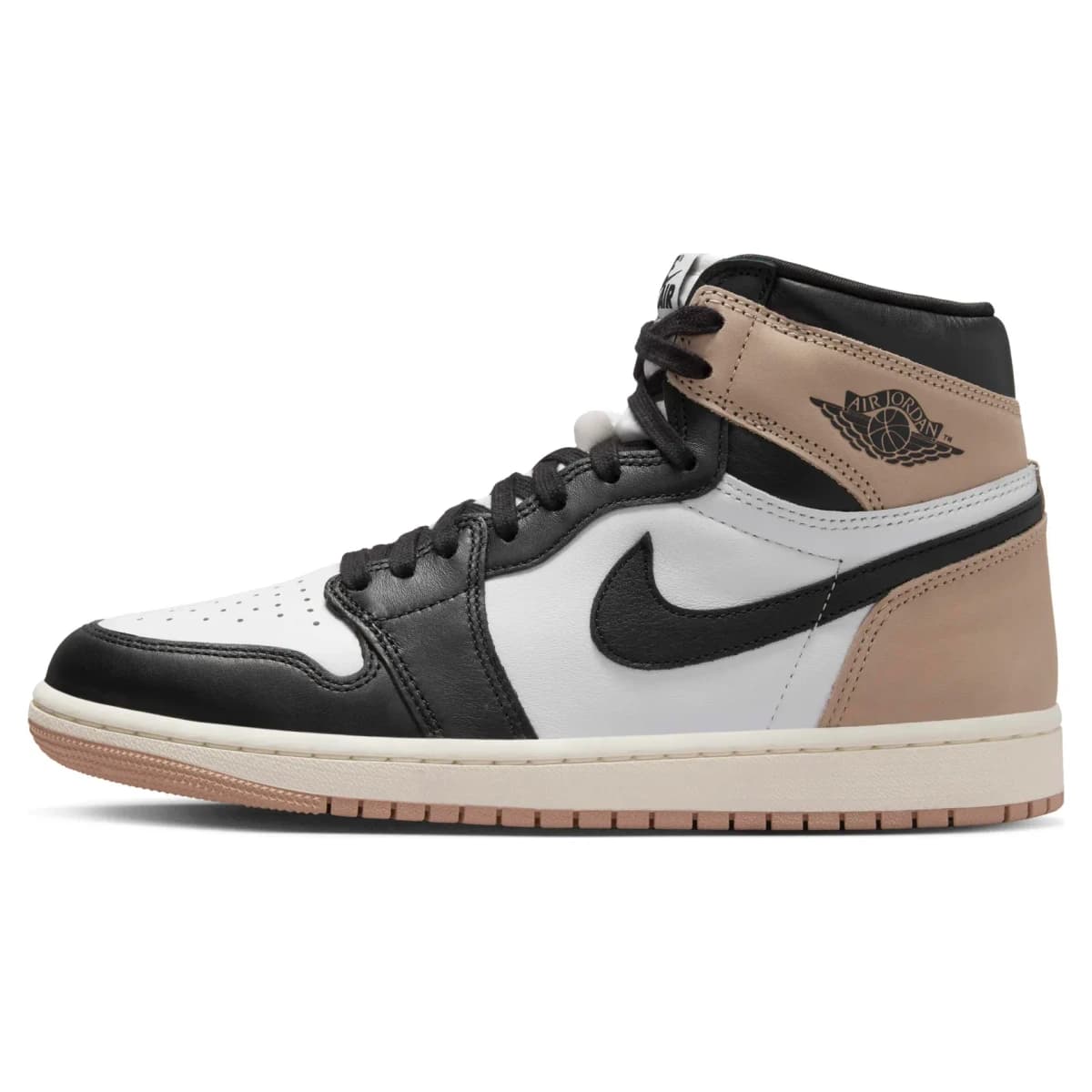 Air Jordan 1 High Latte. Vista 1 del modelo. Imagen de catálogo del producto.