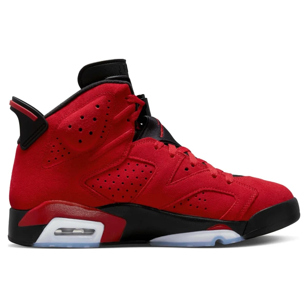Air Jordan 6 Retro Toro Bravo. Vista 3 del modelo. Imagen de catálogo del producto.