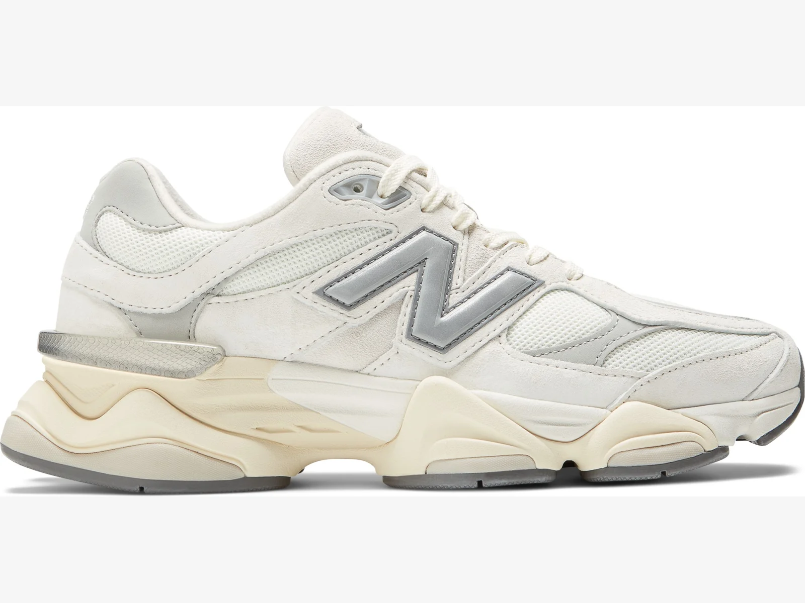 New Balance 9060 Sea Salt with Concrete and Silver Metallic